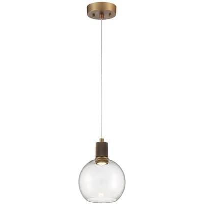 Access Lighting Burgundy LED Pendant - Antiqued Brushed Brass
