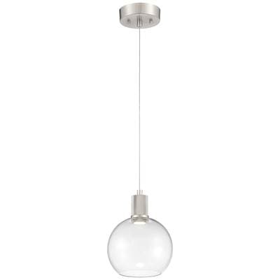 Access Lighting Burgundy LED Pendant - Brushed Steel