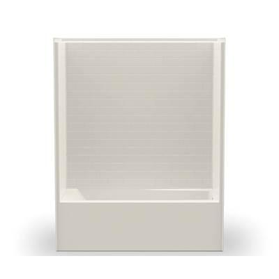 6030STTM AFR  AcrylX Alcove Left-Hand Drain One-Piece Tub Shower in Biscuit