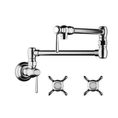 AXOR Montreux Pot Filler, Wall-Mounted in Chrome by Axor