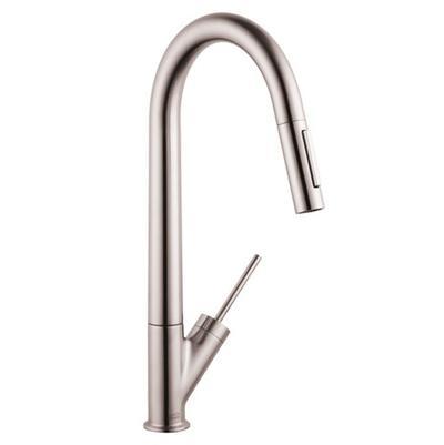 AXOR Starck HighArc Kitchen Faucet 2-Spray Pull-Down, 1.75 GPM in Steel Optic by Axor
