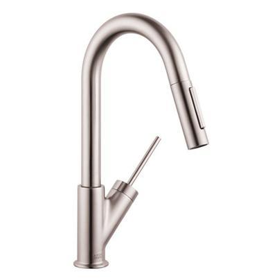 AXOR Starck Prep Kitchen Faucet 2-Spray Pull-Down, 1.75 GPM in Steel Optic