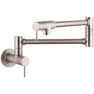 AXOR Starck Pot Filler, Wall-Mounted in Steel Optic by Axor