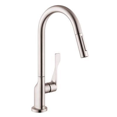 AXOR Citterio HighArc Kitchen Faucet 2-Spray Pull-Down, 1.75 GPM in Steel Optic
