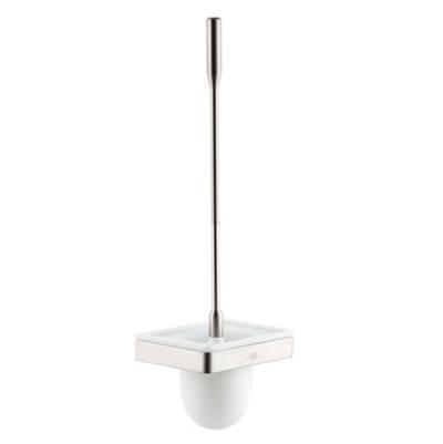 AXOR Universal SoftSquare Toilet Brush with Holder Wall-Mounted in Brushed Nickel