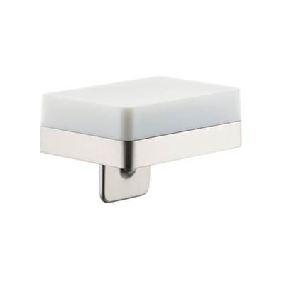 AXOR Universal SoftSquare Soap Dispenser with Shelf in Brushed Nickel by Axor