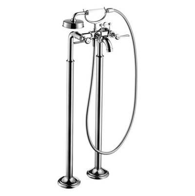 AXOR Montreux 2-Handle Freestanding Tub Filler Trim with Lever Handles and 1.8 GPM Handshower in Chrome by Axor