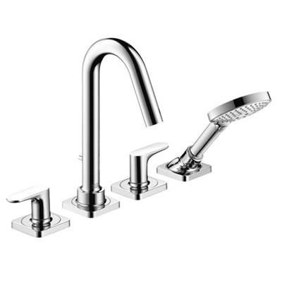 AXOR Citterio M 4-Hole Roman Tub Set Trim with 1.75 GPM Handshower in Chrome by Axor