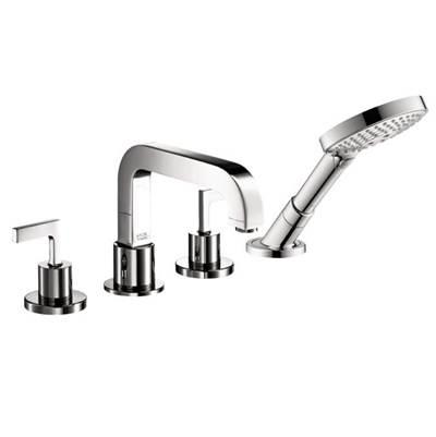 AXOR Citterio 4-Hole Roman Tub Set Trim with Lever Handles and 1.75 GPM Handshower in Chrome by Axor