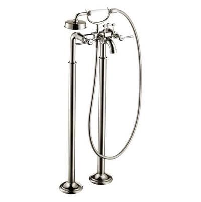 AXOR Montreux 2-Handle Freestanding Tub Filler Trim with Lever Handles and 1.8 GPM Handshower in Polished Nickel