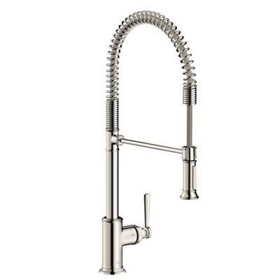 AXOR Montreux Semi-Pro Kitchen Faucet 2-Spray, 1.75 GPM in Polished Nickel
