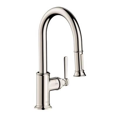 AXOR Montreux Prep Kitchen Faucet 2-Spray Pull-Down, 1.75 GPM in Polished Nickel by Axor