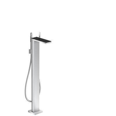 AXOR MyEdition Freestanding Tub Filler Trim with 1.75 GPM Handshower in Chrome / Black Glass