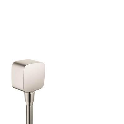 AXOR ShowerSolutions Wall Outlet SoftCube with Check Valves in Brushed Nickel