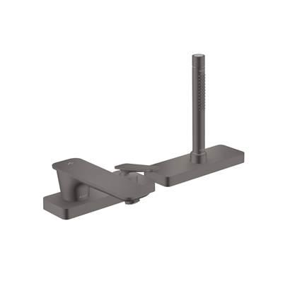 AXOR Citterio C 3-Hole Roman Tub Set Trim with 1.75 GPM Handshower and Sbox in Brushed Black Chrome by Axor