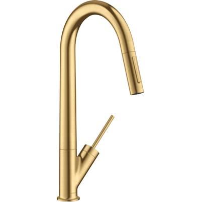 AXOR Starck HighArc Kitchen Faucet 2-Spray Pull-Down, 1.75 GPM in Brushed Gold Optic by Axor