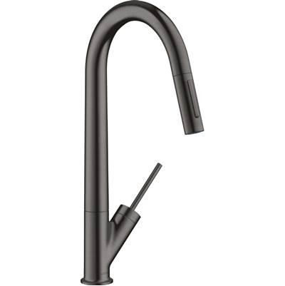 AXOR Starck HighArc Kitchen Faucet 2-Spray Pull-Down, 1.75 GPM in Brushed Black Chrome