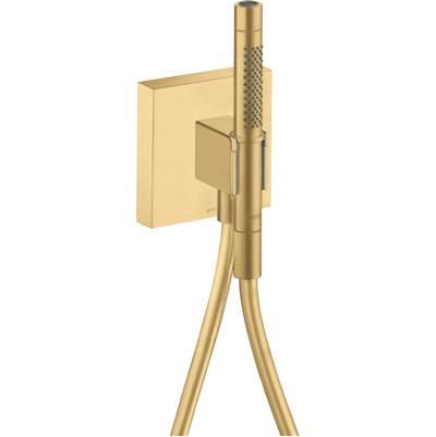AXOR ShowerSolutions Handshower Holder with Outlet 5'' x 5'' with Handshower, 1.75 GPM in Brushed Gold Optic
