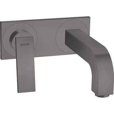 AXOR Citterio Wall-Mounted Single-Handle Faucet Trim with Base Plate, 1.2 GPM in Brushed Black Chrome by Axor