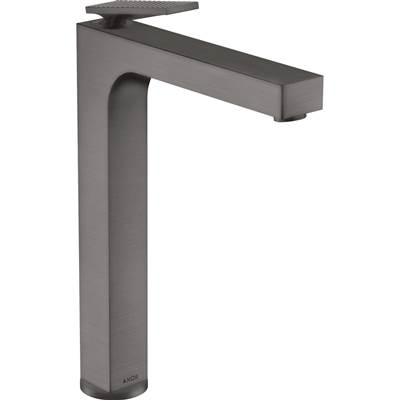 AXOR Citterio Single-Hole Faucet 280 with Pop-Up Drain- Rhombic Cut, 1.2 GPM in Brushed Black Chrome by Axor