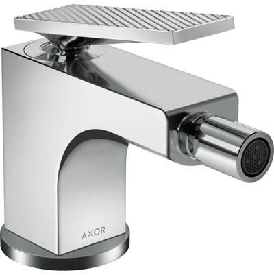 AXOR Citterio Single-Hole Bidet Faucet with Pop-Up Drain- Rhombic Cut, 1.5 GPM in Chrome by Axor