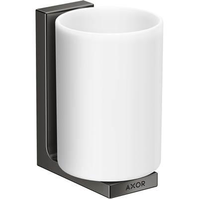 AXOR Universal Rectangular  Toothbrush Tumbler in Polished Black Chrome by Axor