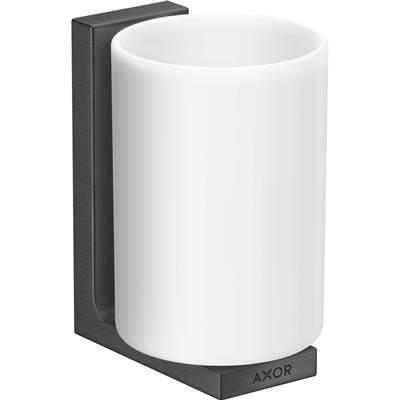 AXOR Universal Rectangular  Toothbrush Tumbler in Brushed Black Chrome