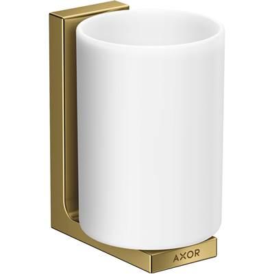 AXOR Universal Rectangular  Toothbrush Tumbler in Polished Gold Optic by Axor