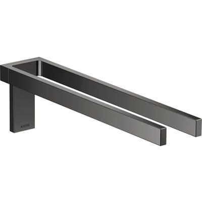 AXOR Universal Rectangular  Towel Holder Twin-Handle in Polished Black Chrome by Axor