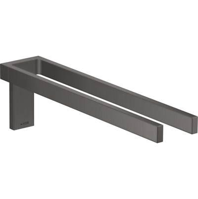 AXOR Universal Rectangular  Towel Holder Twin-Handle in Brushed Black Chrome by Axor