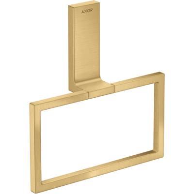 AXOR Universal Rectangular  Towel Ring in Brushed Gold Optic by Axor
