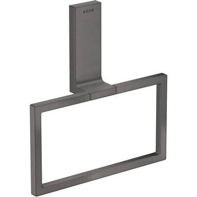 AXOR Universal Rectangular  Towel Ring in Brushed Black Chrome by Axor