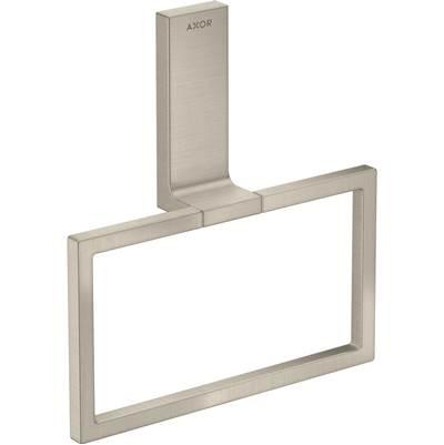 AXOR Universal Rectangular  Towel Ring in Brushed Nickel by Axor