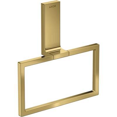 AXOR Universal Rectangular  Towel Ring in Polished Gold Optic by Axor