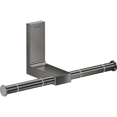 AXOR Universal Rectangular  Toilet Paper Holder Double in Polished Black Chrome by Axor