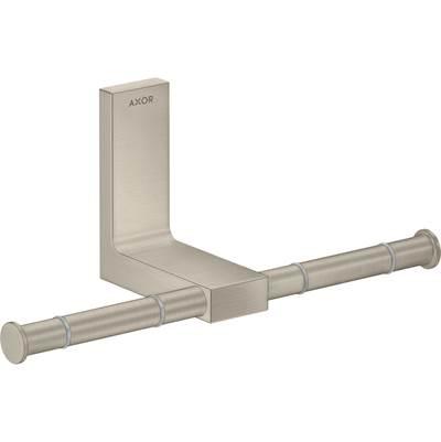 AXOR Universal Rectangular  Toilet Paper Holder Double in Brushed Nickel