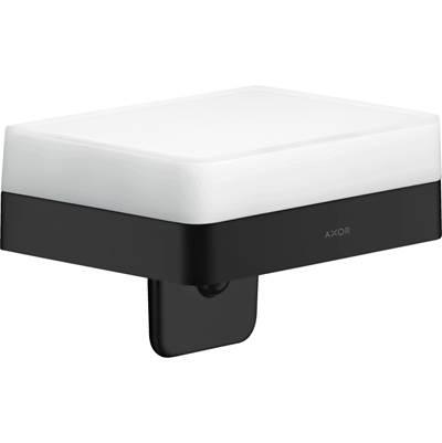 AXOR Universal SoftSquare Soap Dispenser with Shelf in Matte Black by Axor