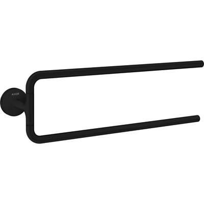 AXOR Universal Circular Double Towel Bar, 20'' in Matte Black by Axor