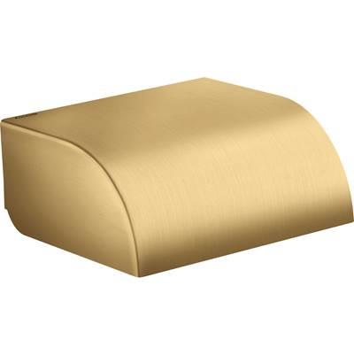AXOR Universal Circular Roll Holder with Cover in Brushed Gold Optic by Axor