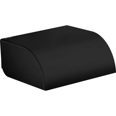 AXOR Universal Circular Roll Holder with Cover in Matte Black by Axor