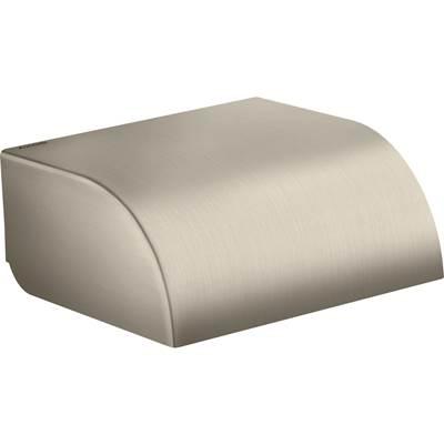 AXOR Universal Circular Roll Holder with Cover in Brushed Nickel