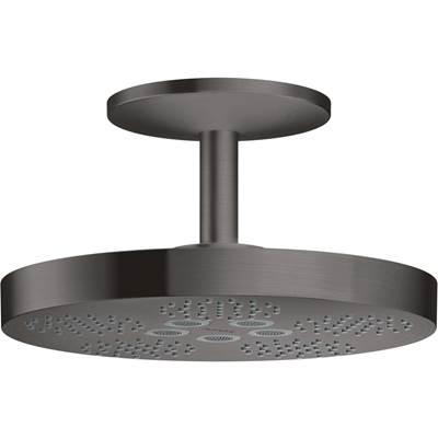 AXOR ONE Showerhead 280 2-Jet with Ceiling Mount Trim, 2.5 GPM in Brushed Black Chrome