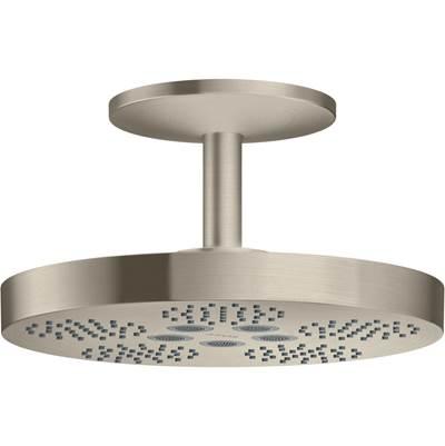 AXOR ONE Showerhead 280 2-Jet with Ceiling Mount Trim, 2.5 GPM in Brushed Nickel