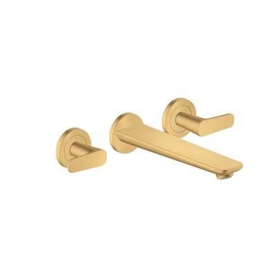 AXOR Citterio C 3-Hole Wall-Mounted Tub Filler in Brushed Gold Optic