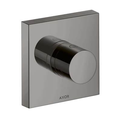 AXOR ShowerSolutions Diverter Trim Trio/Quattro 5'' x 5'' in Polished Black Chrome