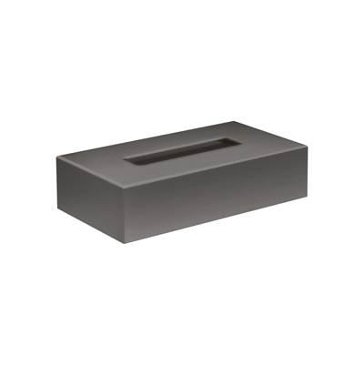 AXOR Universal Circular Tissue Box in Brushed Black Chrome