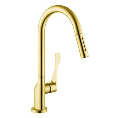 AXOR Citterio  HighArc Kitchen Faucet 2-Spray Pull-Down, 1.75 GPM in Brushed Gold Optic