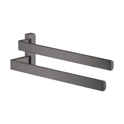 AXOR Universal SoftSquare Dual Towel Bar in Brushed Black Chrome