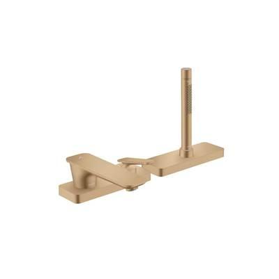 AXOR Citterio C 3-Hole Roman Tub Set Trim with 1.75 GPM Handshower and Sbox in Brushed Bronze