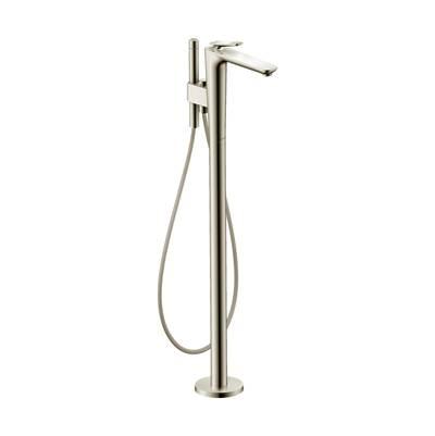 AXOR Citterio C Freestanding Tub Filler Trim with 1.75gpm Handshower- Cubic Cut in Polished Nickel by Axor